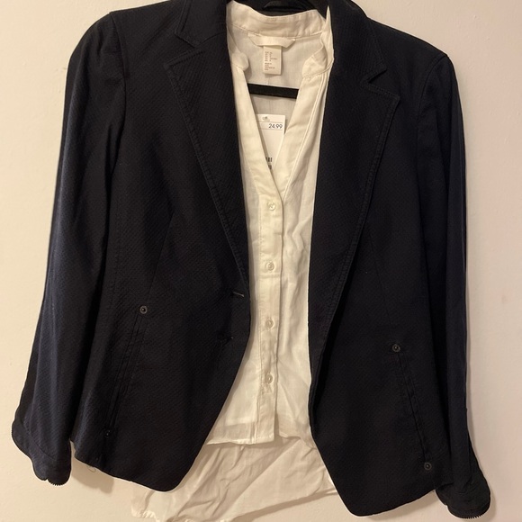 Armani Exchange Black Crop Blazer Zipper Detail - Picture 7 of 7